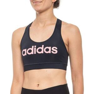 Adidas Graphic Racerback Sports Bra (Medium) Black